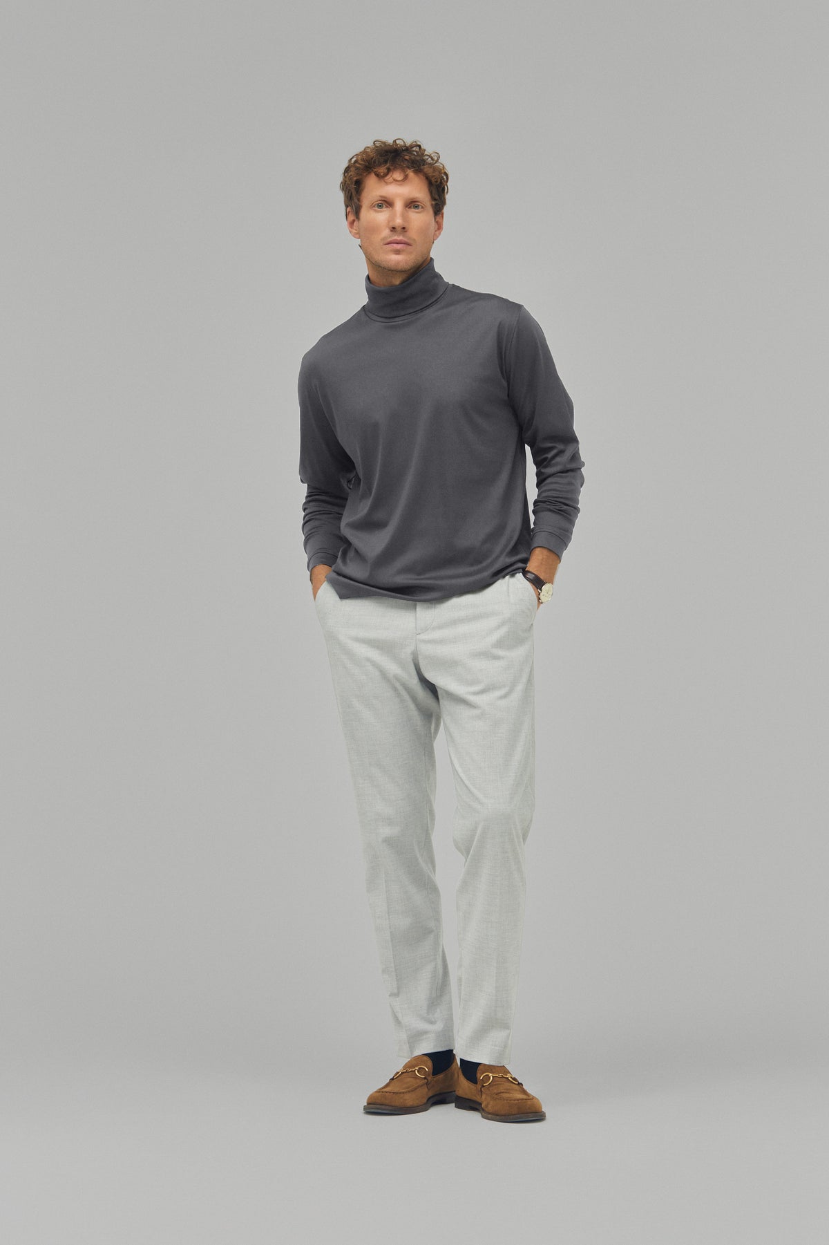 T-Shirt Rollkragen Swiss Cotton