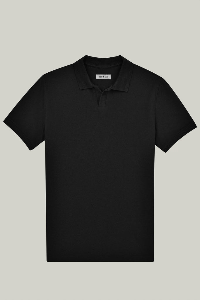 Polo-Shirt Kurzarm Pique Rippenkragen