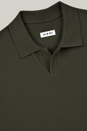 Polo-Shirt Kurzarm Pique Rippenkragen