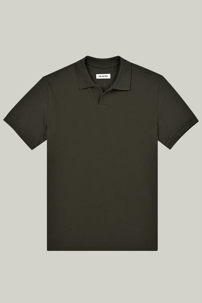 Polo-Shirt Kurzarm Pique Rippenkragen