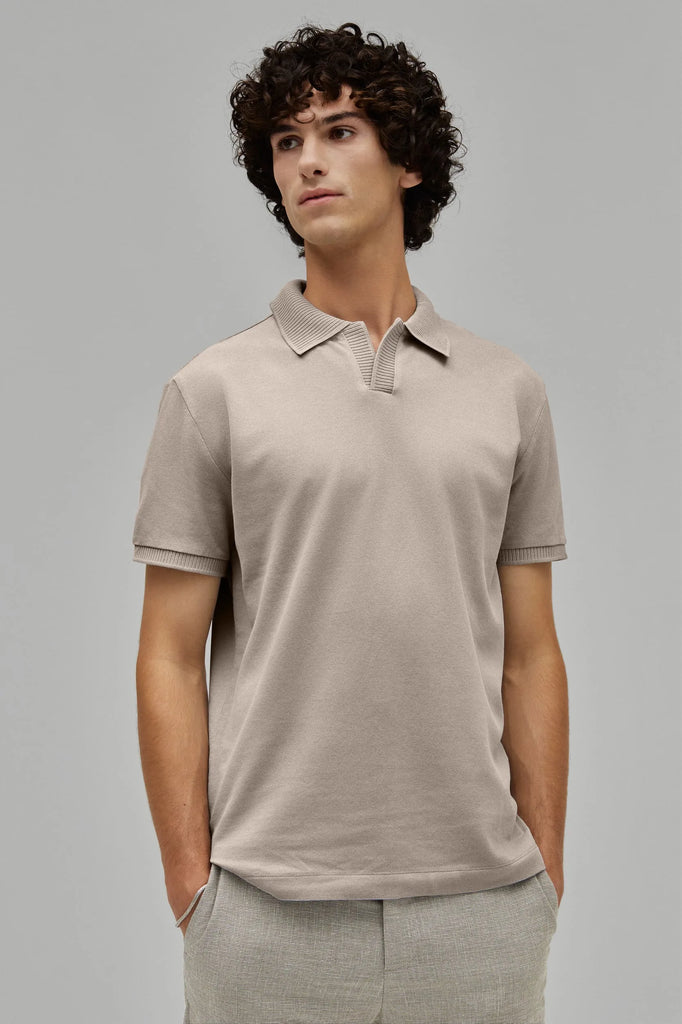 Polo-Shirt Kurzarm Pique Rippenkragen