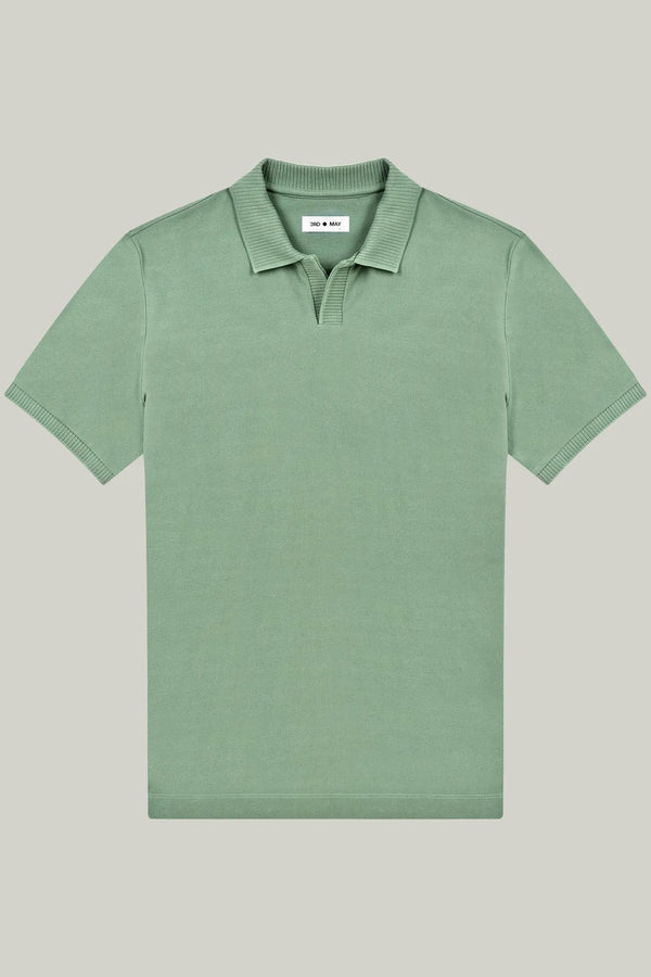 Polo-Shirt Kurzarm Pique Rippenkragen Salvia#Farbe_Salvia