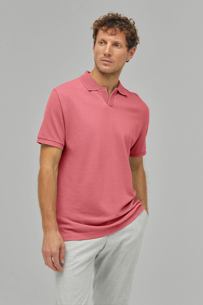 Polo-Shirt Kurzarm Pique Rippenkragen