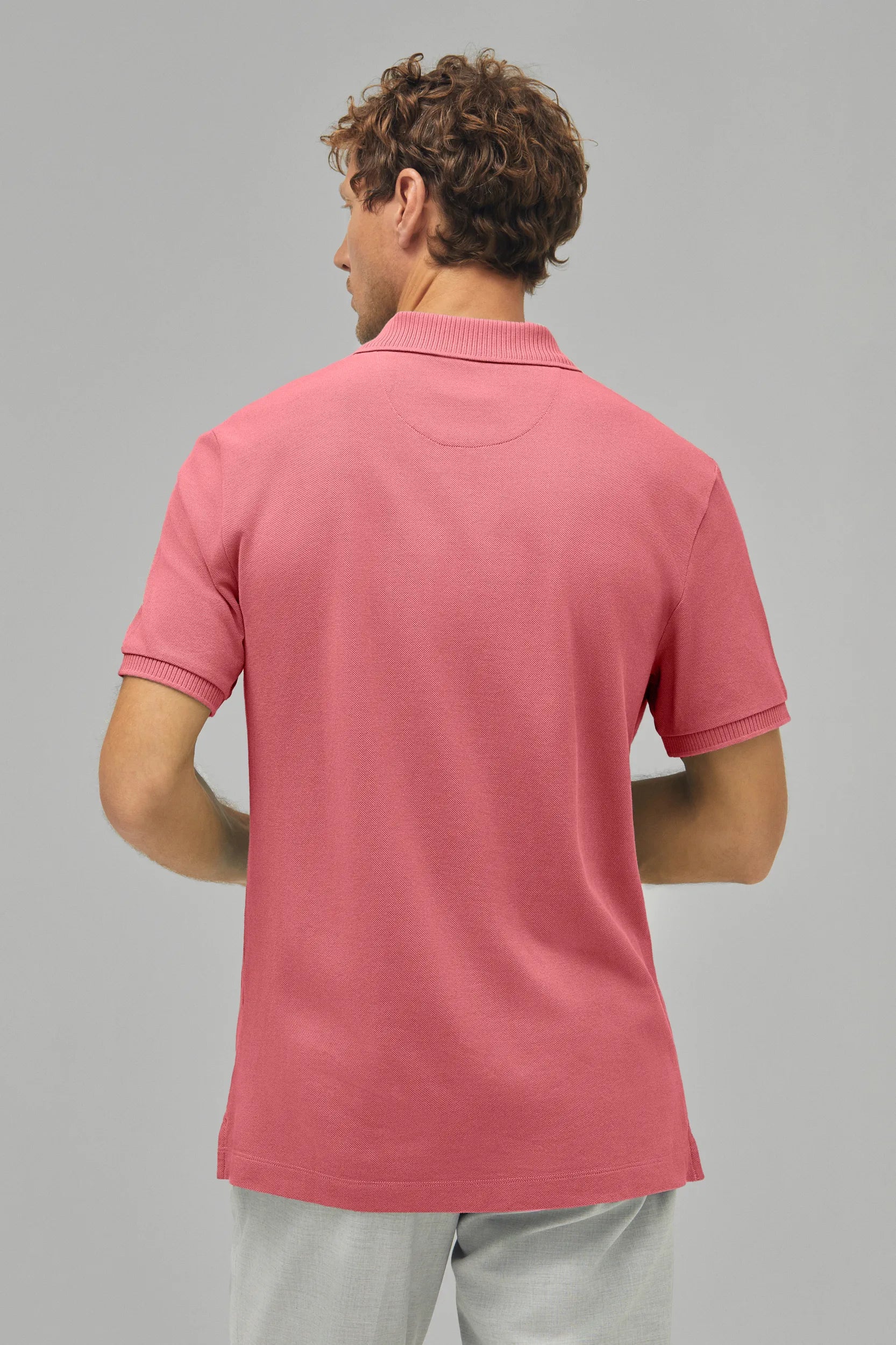 Polo-Shirt Kurzarm Pique Rippenkragen