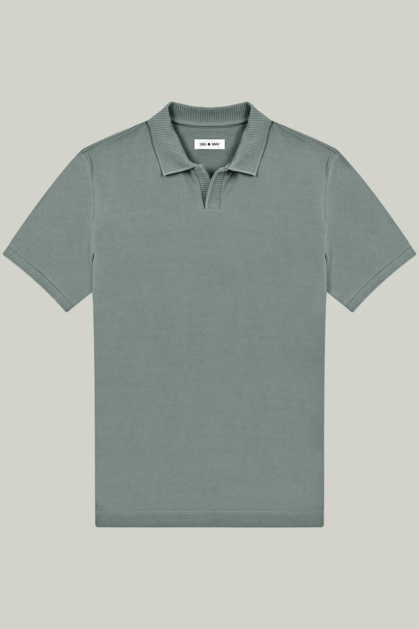 Polo-Shirt Kurzarm Pique Rippenkragen Silver Blue#Farbe_Silver Blue