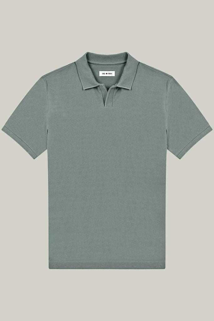 Polo-Shirt Kurzarm Pique Rippenkragen
