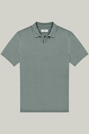 Polo-Shirt Kurzarm Pique Rippenkragen