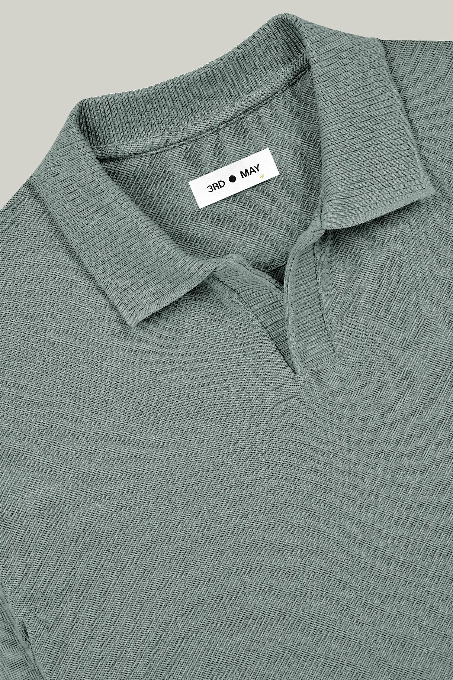 Polo-Shirt Kurzarm Pique Rippenkragen