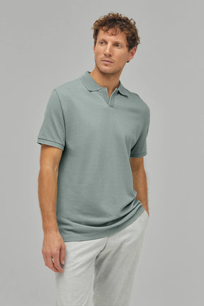 Polo-Shirt Kurzarm Pique Rippenkragen