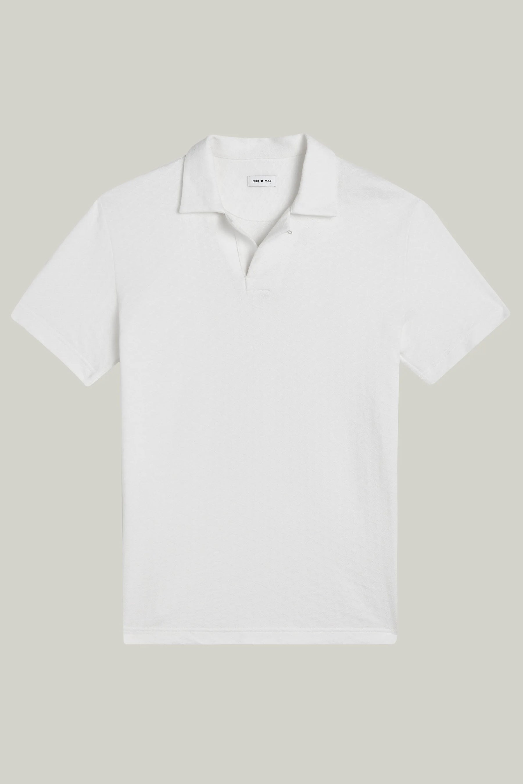 Polo-Shirt Kurzarm Jacquard Struktur