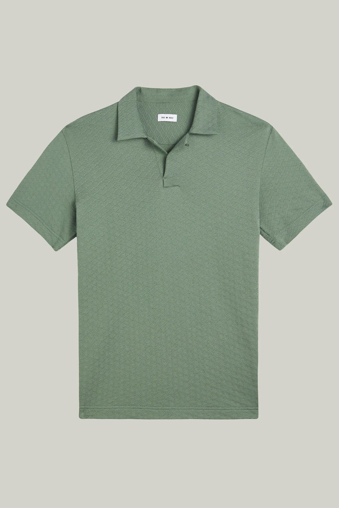 Polo-Shirt Kurzarm Jacquard Struktur