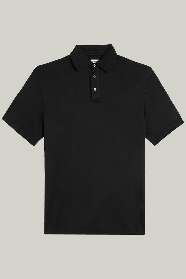 Polo-Shirt Kurzarm Pique Doubleface Black#Farbe_Black