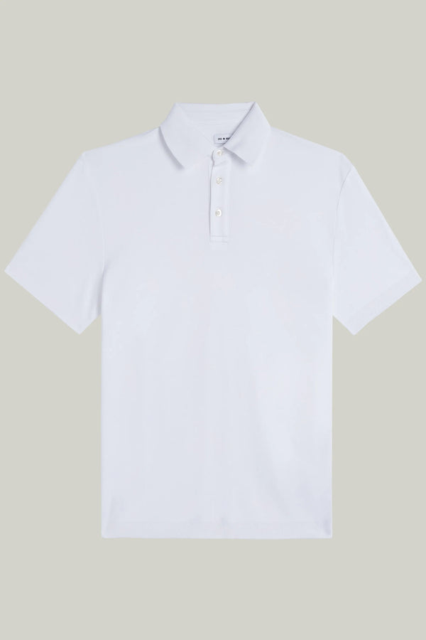 Polo-Shirt Kurzarm Pique Doubleface White#Farbe_White