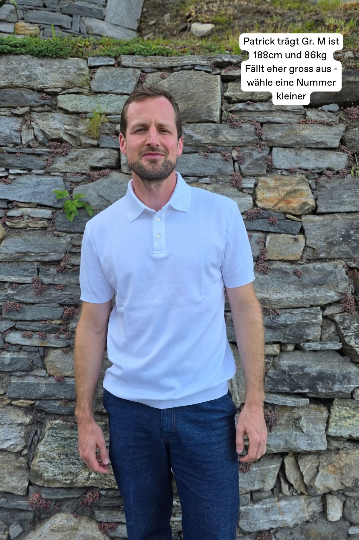 Polo-Shirt Kurzarm Pique Doubleface White#Farbe_White