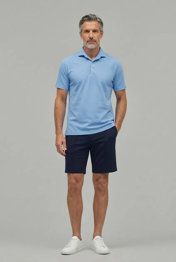 Polo-Shirt Kurzarm Pique Brilliant Light Blue#Farbe_Light Blue