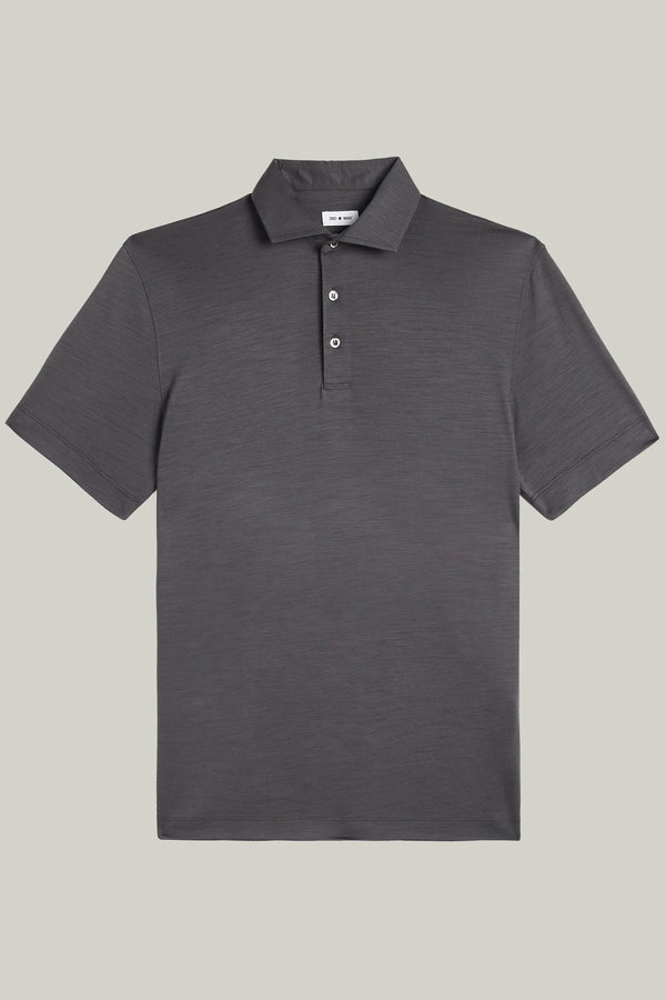 Polo-Shirt Kurzarm Luxe Wool Elephant#Farbe_Elephant