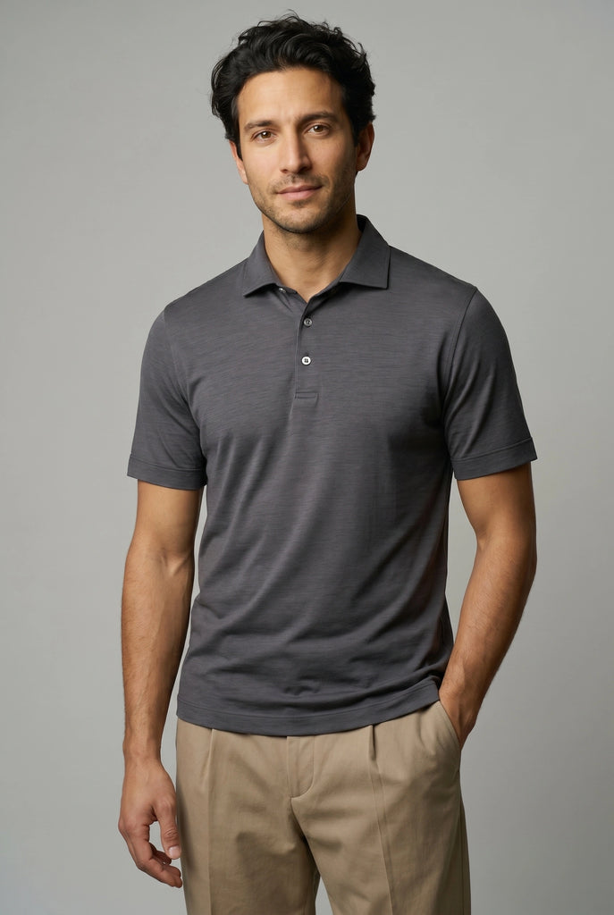 Polo-Shirt Kurzarm Luxe Wool