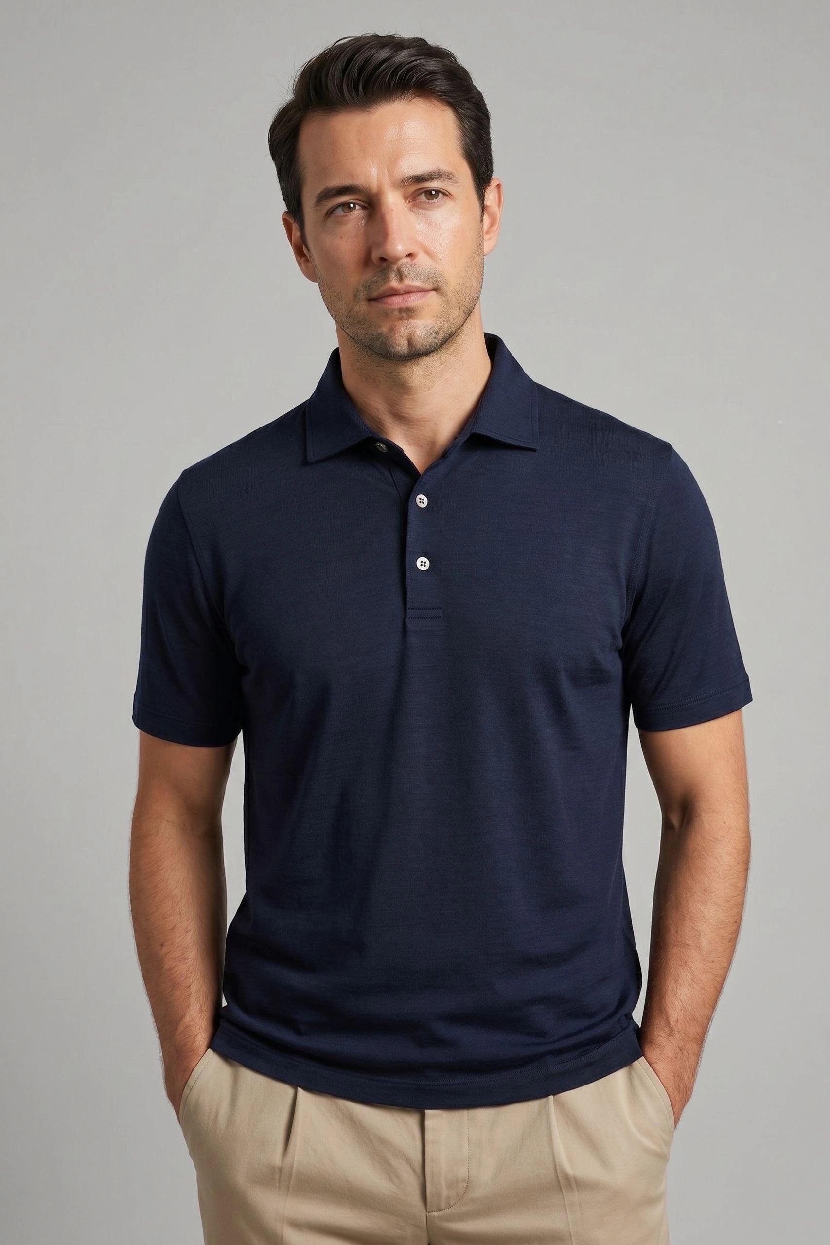 Polo-Shirt Kurzarm Luxe Wool