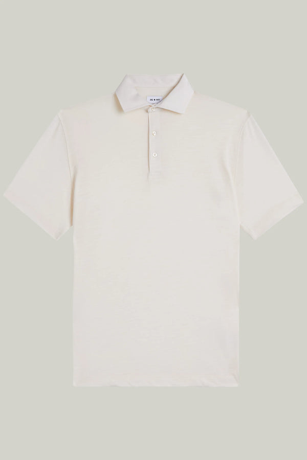 Polo-Shirt Kurzarm Luxe Wool Offwhite#Farbe_Offwhite