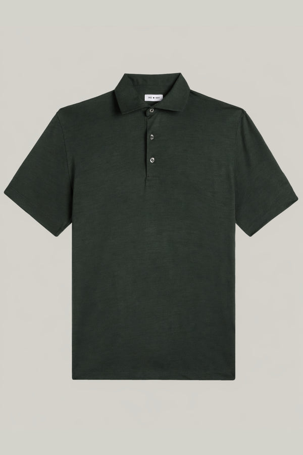 Polo-Shirt Kurzarm Luxe Wool Racing Green#Farbe_Racing Green