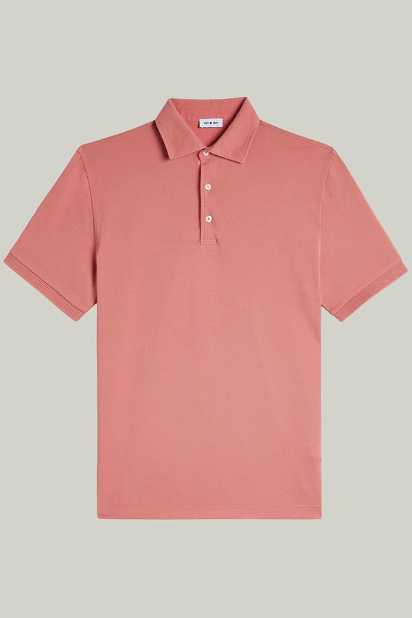 Polo-Shirt Kurzarm Pique Garment Dyed Sunset Coral#Farbe_Sunset Coral