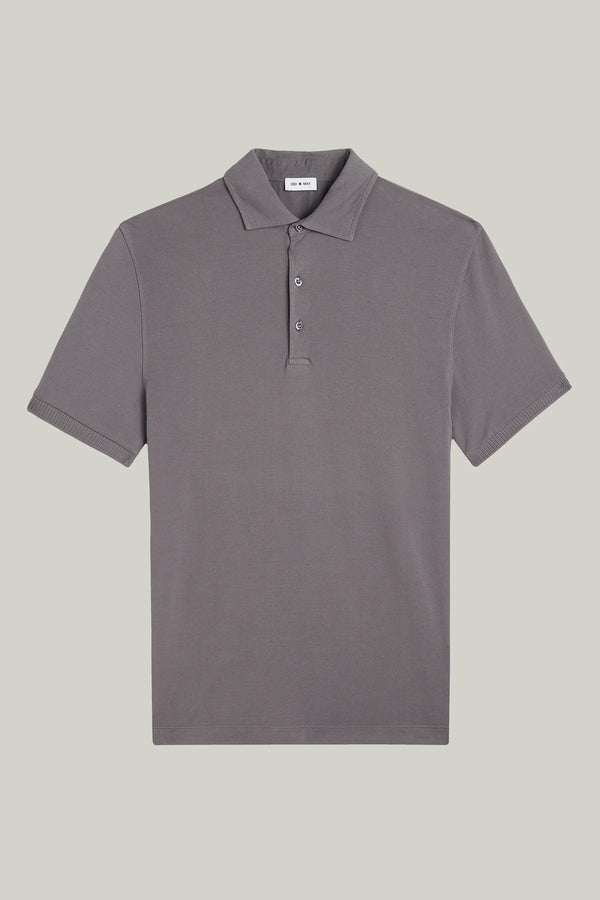 Polo-Shirt Kurzarm Pique Garment Dyed Elephant#Farbe_Elephant