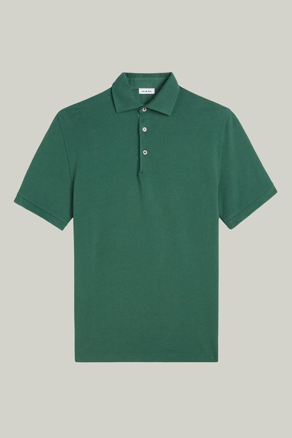Polo-Shirt Kurzarm Pique Garment Dyed Teal#Farbe_Teal