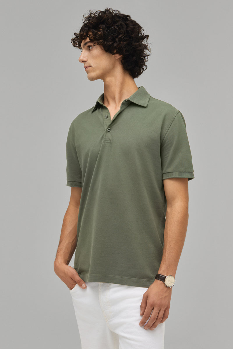 Polo-Shirt Kurzarm Pique Garment Dyed