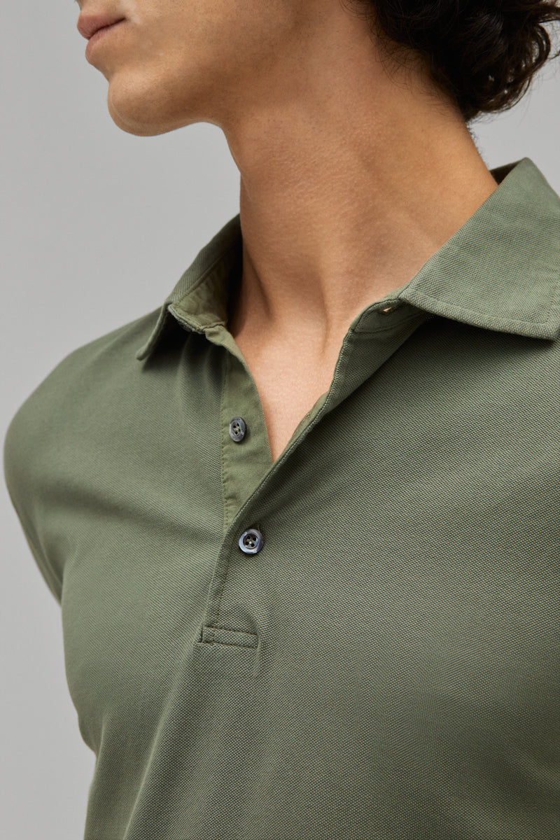 Polo-Shirt Kurzarm Pique Garment Dyed