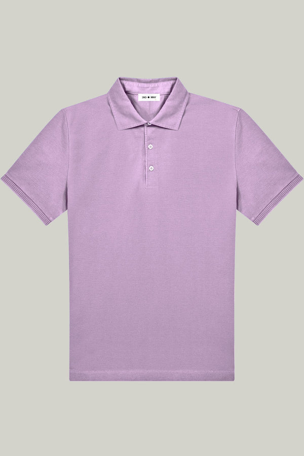 Polo-Shirt Kurzarm Pique Garment Dyed Dusty Pink#Farbe_Dusty Pink