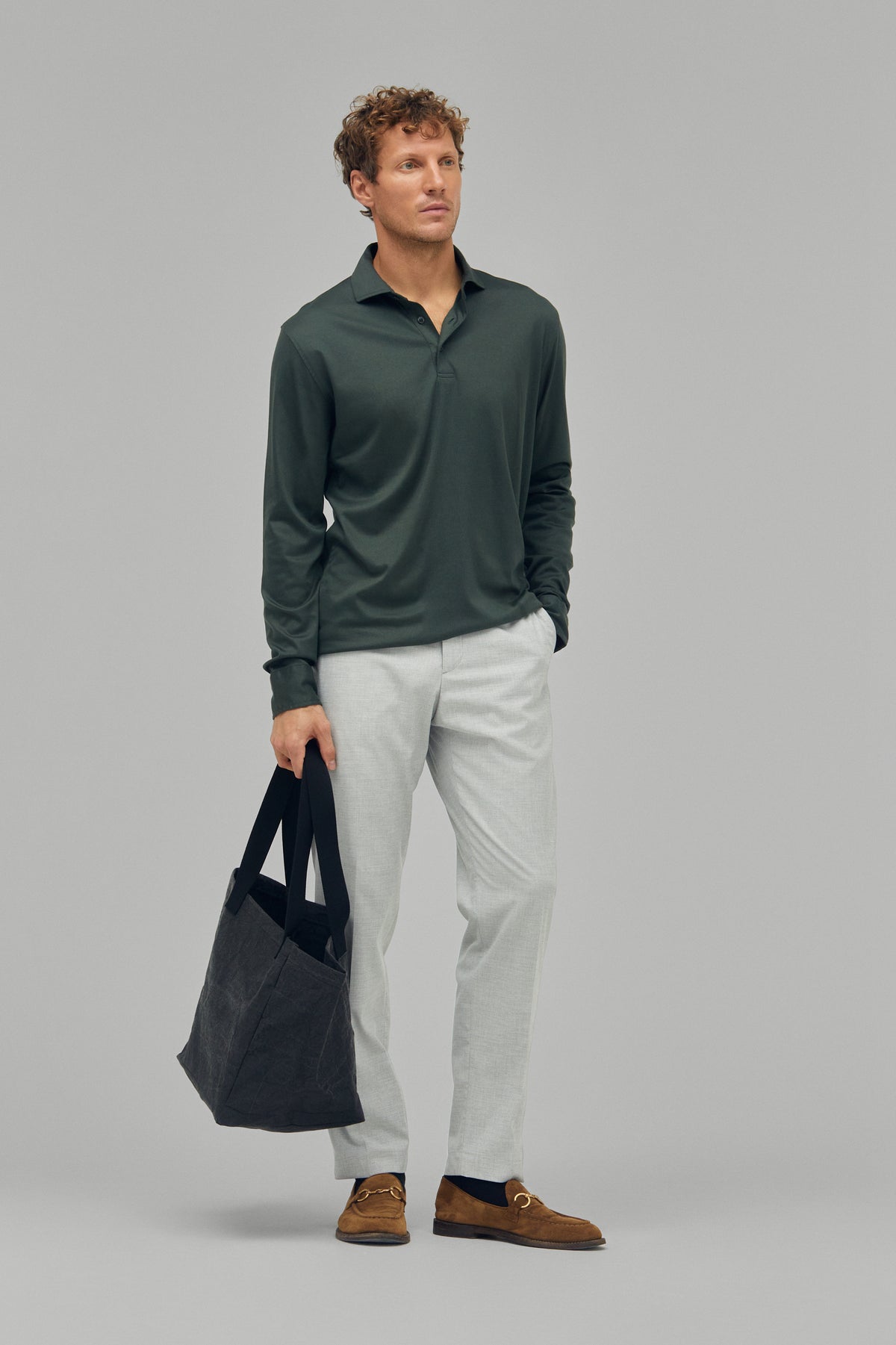 Polo-Shirt Langarm Swiss Cotton