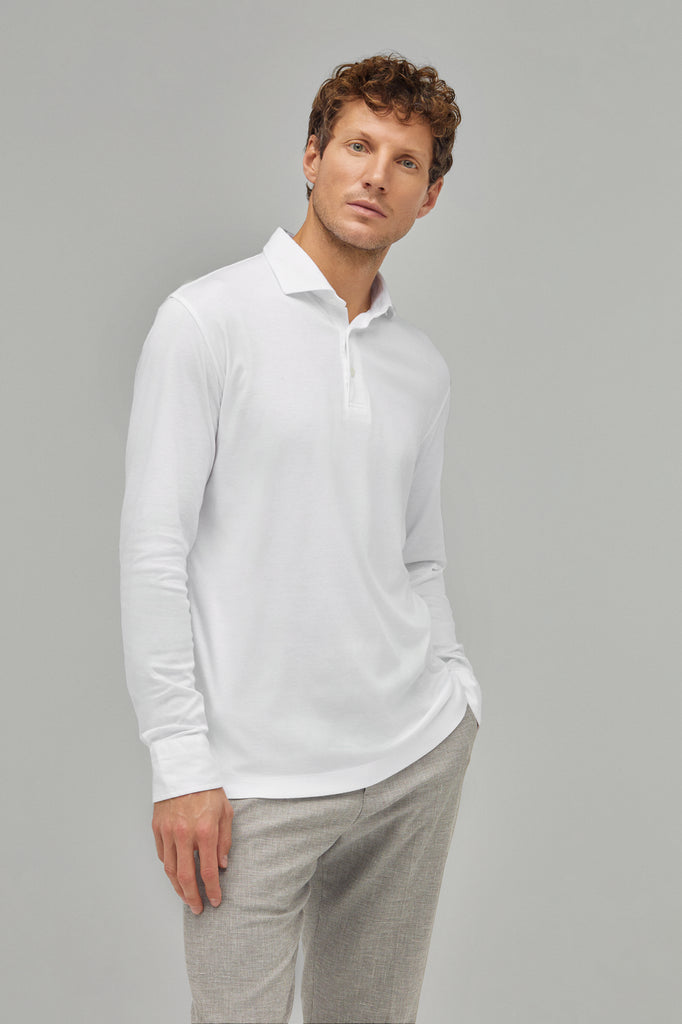 Polo-Shirt Langarm Swiss Cotton