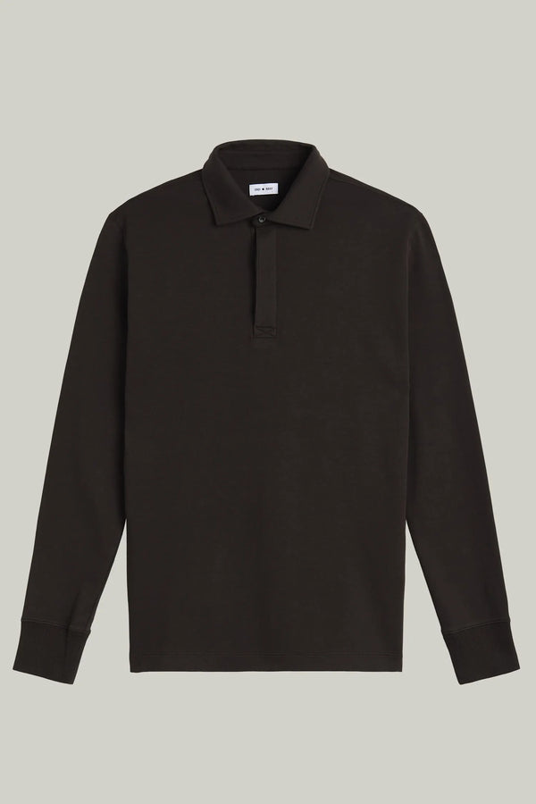 Polo Sweatshirt Modal Cotton Chocolate#Farbe_Chocolate