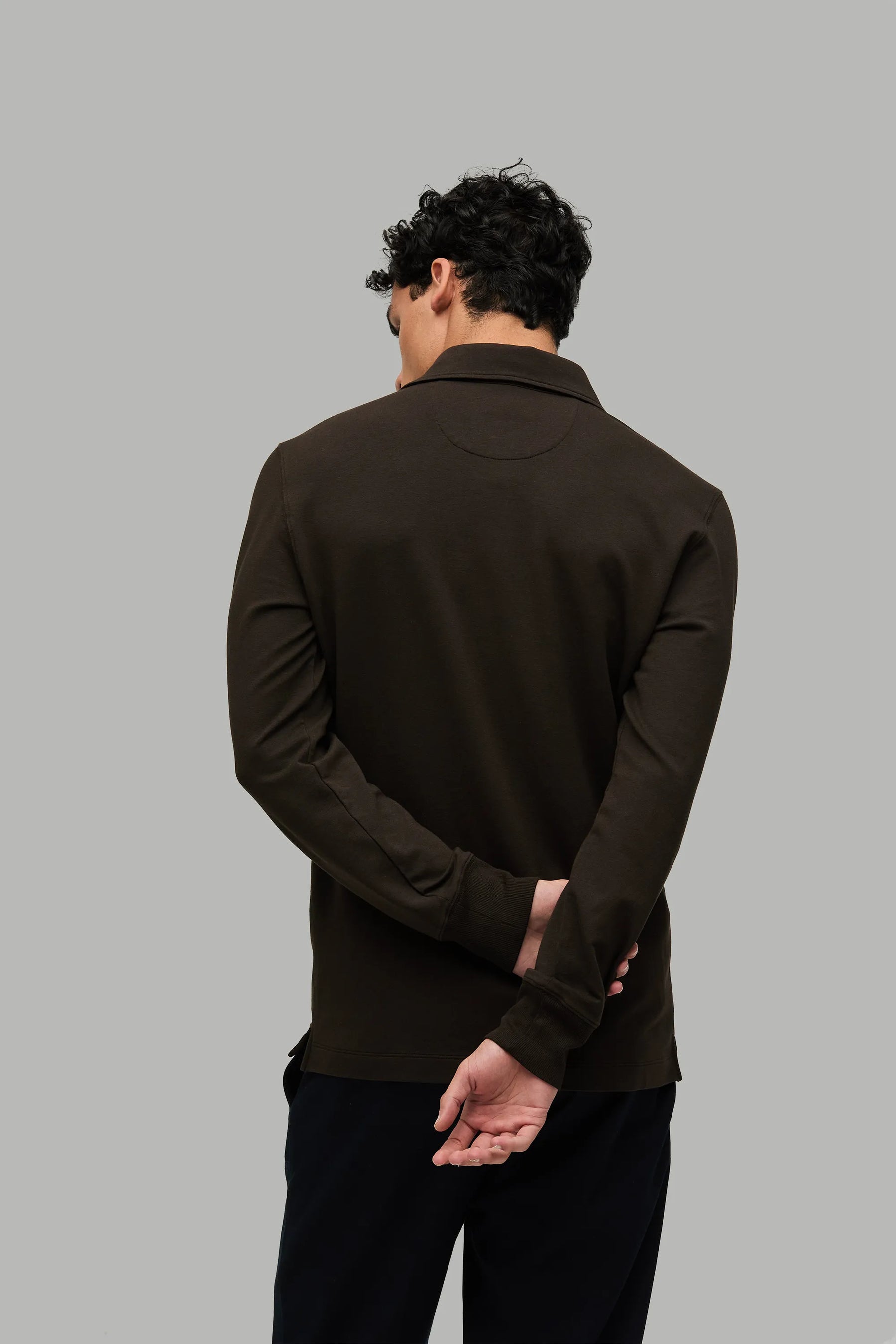 Polo Sweatshirt Modal Cotton