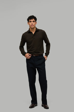 Polo Sweatshirt Modal Cotton