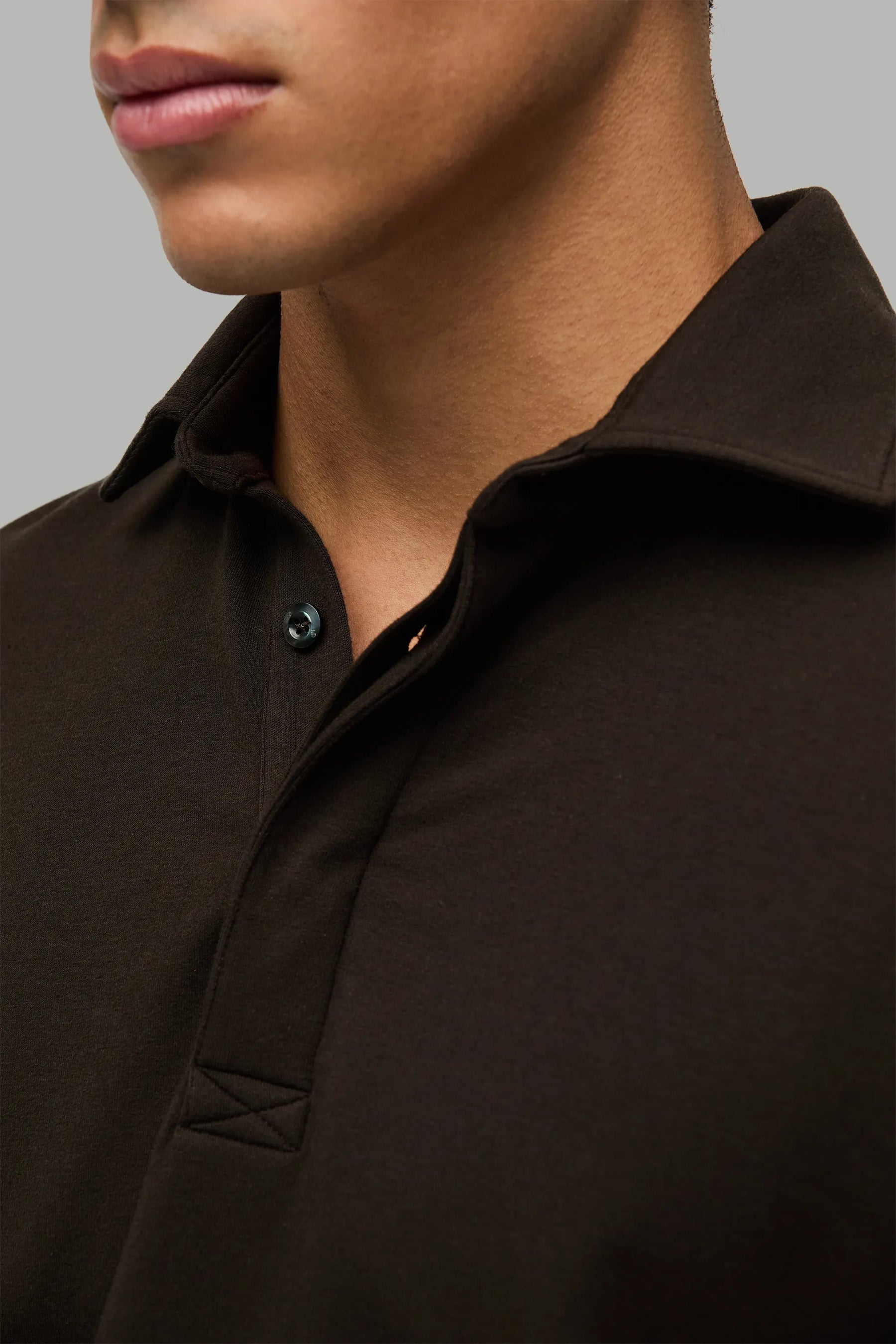 Polo Sweatshirt Modal Cotton