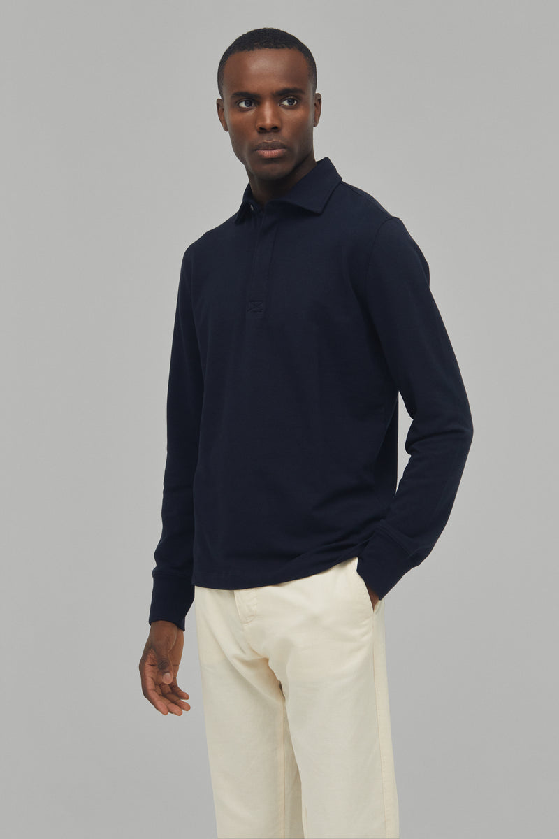 Polo Sweatshirt Modal/Cotton