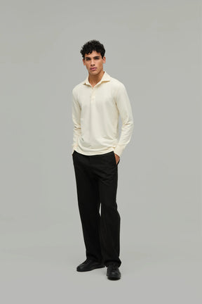 Polo Sweatshirt Modal Cotton