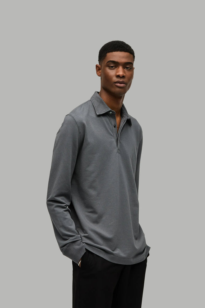 Polo Sweatshirt Modal Cotton