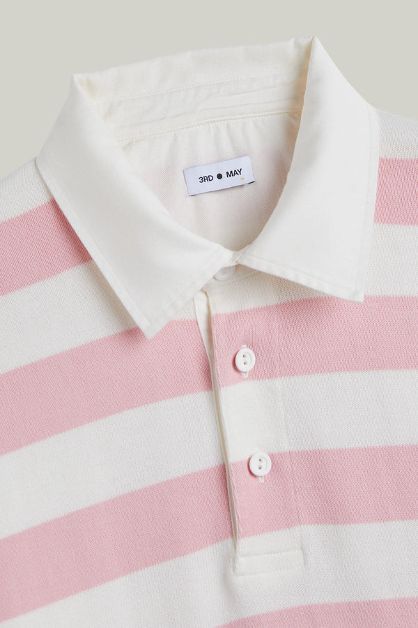 Polo Rugby Heavy College Jersey Rose Stripe#Farbe_Rose Stripe