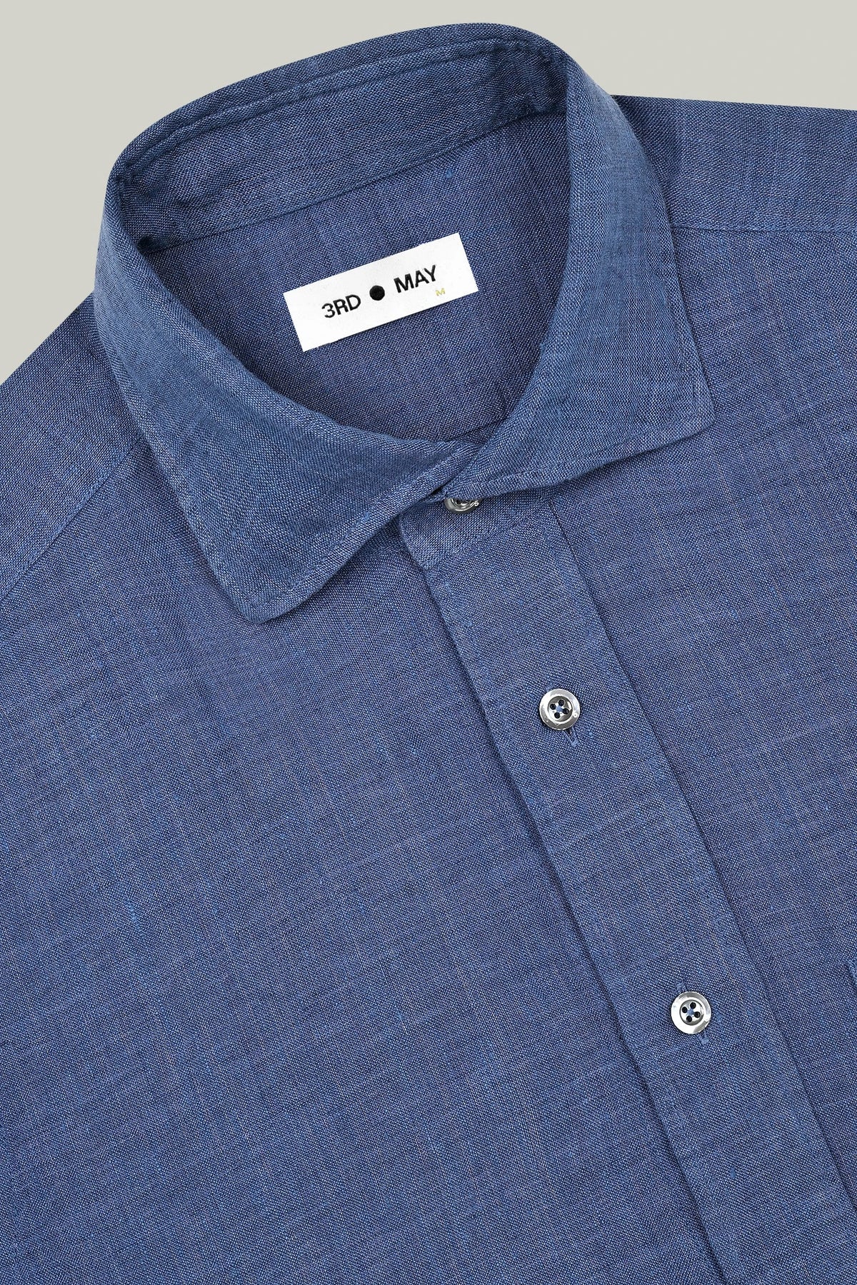 Hemd Kurzarm Leinen Denim#Farbe_Denim