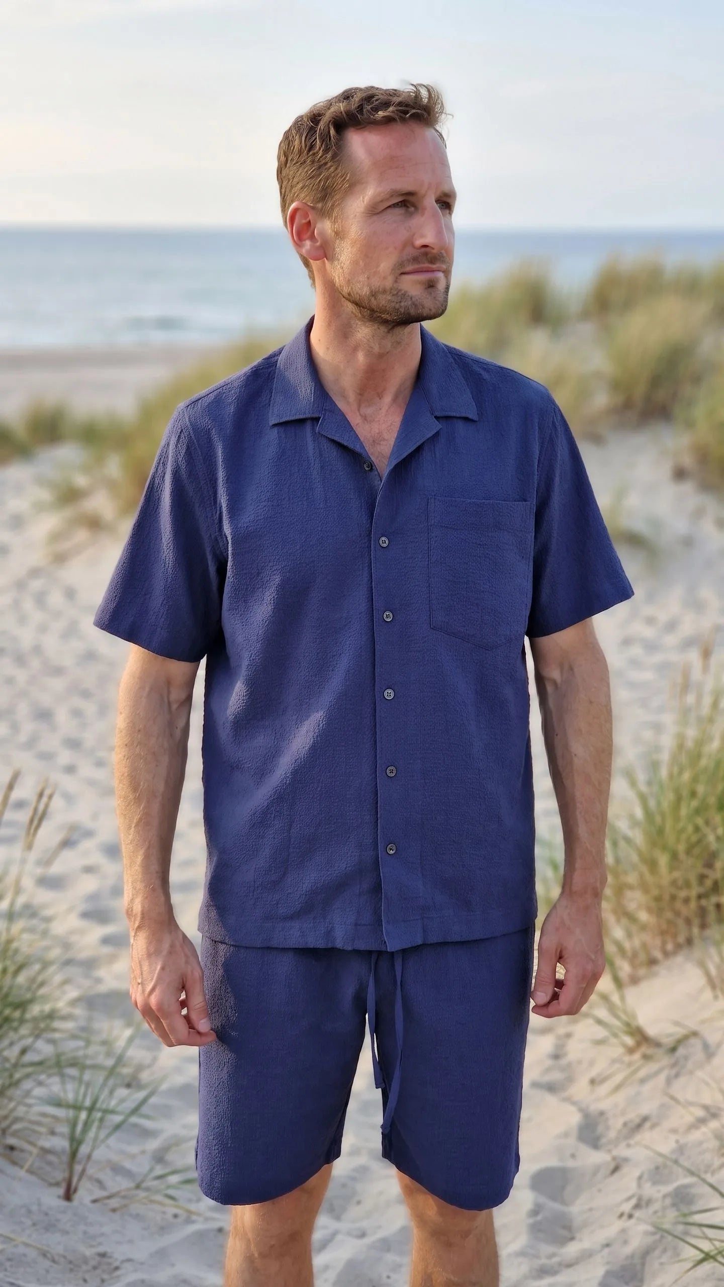Hemd Casual Seersucker Hawai