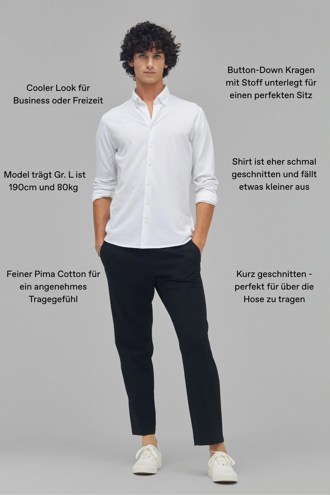 Hemd Langarm Pique Garment Dyed