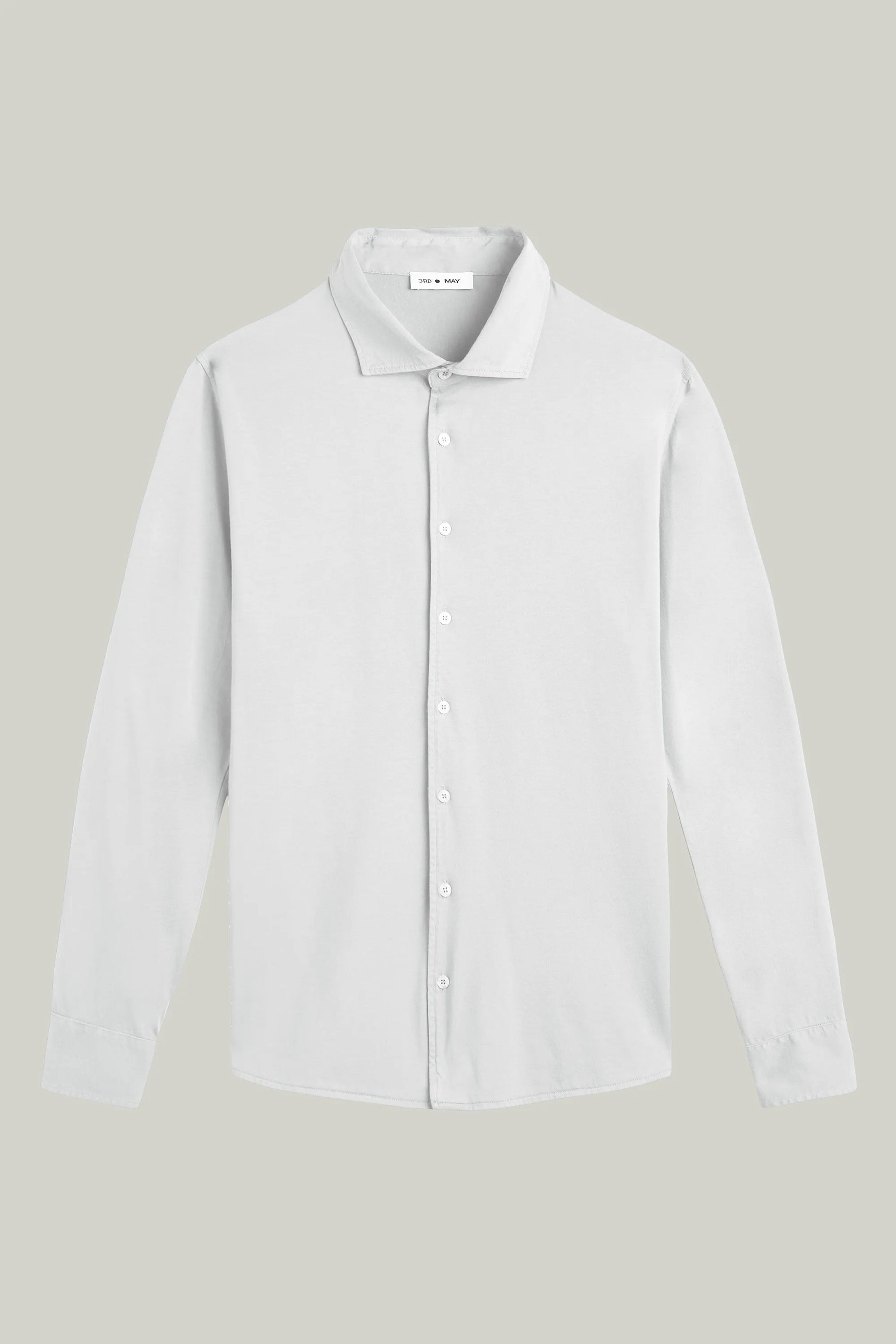 Hemd Casual Langarm Jersey Garment Dyed Cutaway