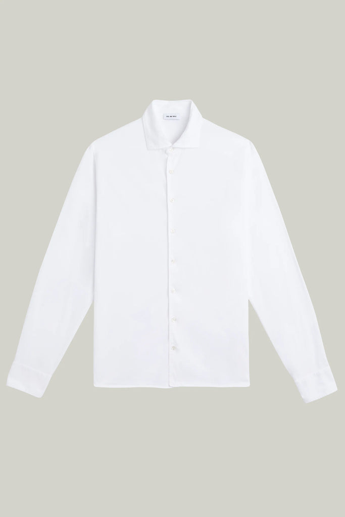 Hemd Casual Langarm Jersey Garment Dyed Cutaway