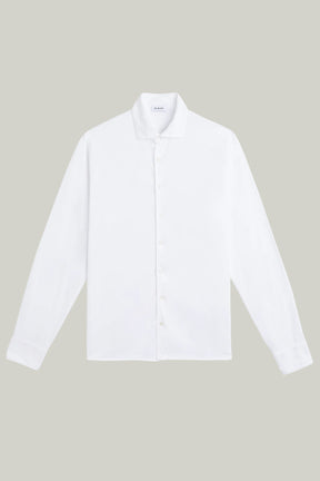 Hemd Casual Langarm Jersey Garment Dyed Cutaway
