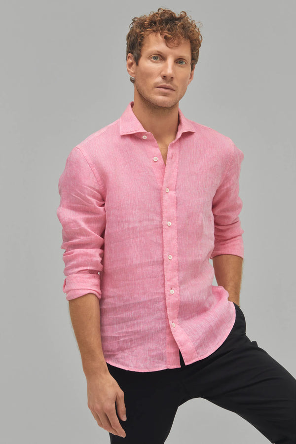 Hemd Langarm Leinen Rose#Farbe_Rose
