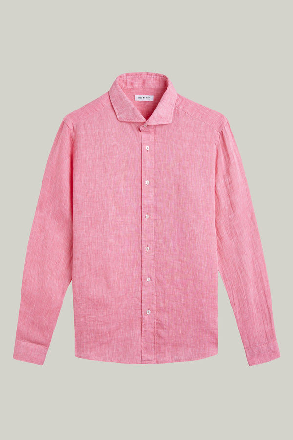 Hemd Langarm Leinen Rose#Farbe_Rose