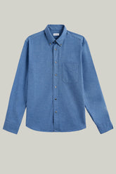 Hemd Langarm Flanell Melange