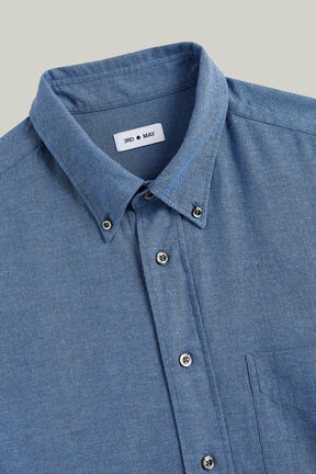 Hemd Langarm Flanell Melange